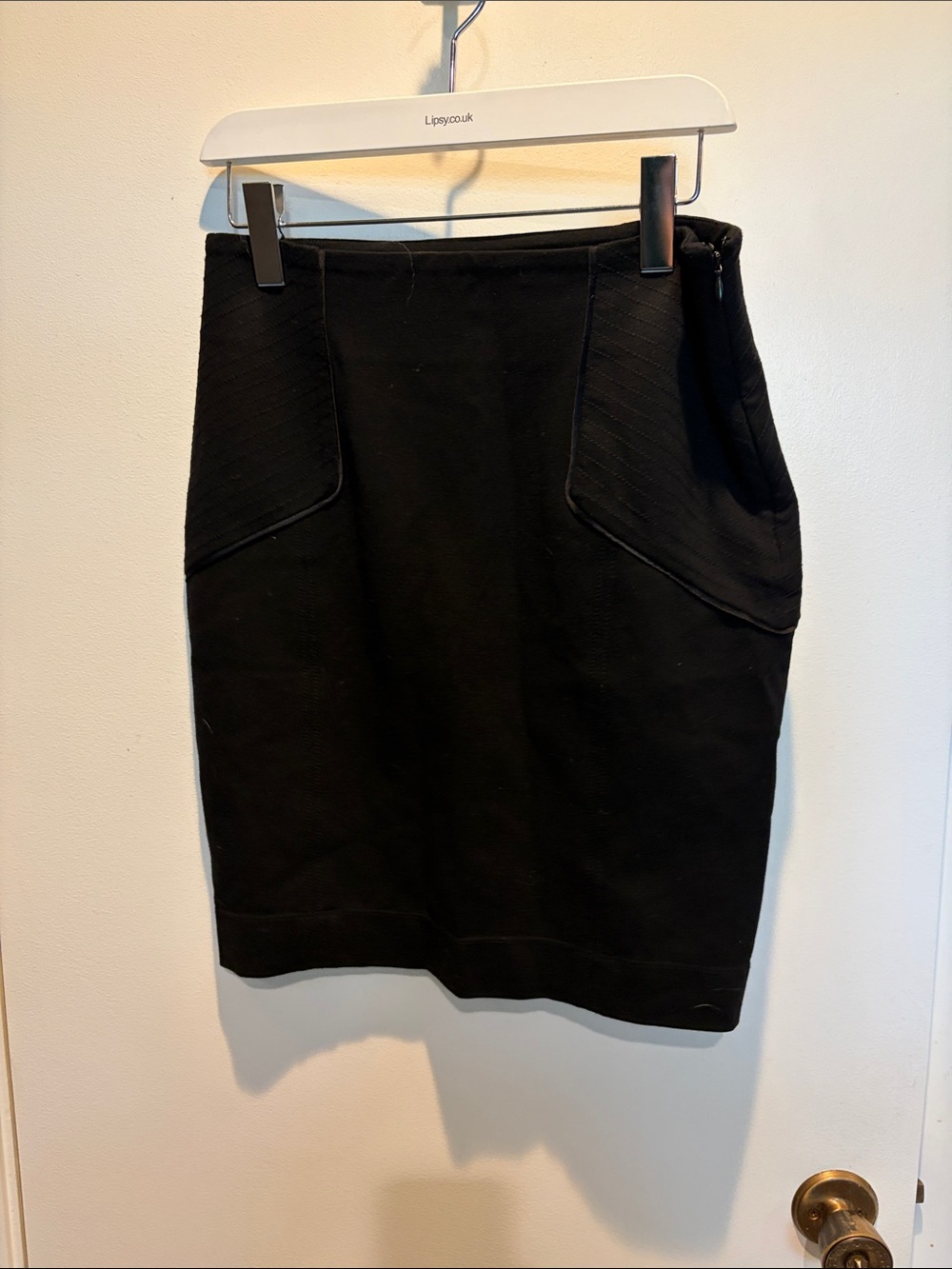 Diane Von Furstenberg Black Knit Pencil Skirt